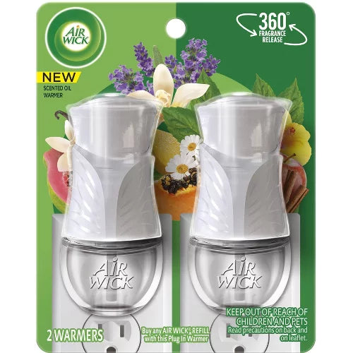 Air Wick Scented Oil Air Freshener - Warmer - 2pk: Adjustable Fragrance Setting, Electric, Aluminum-Free