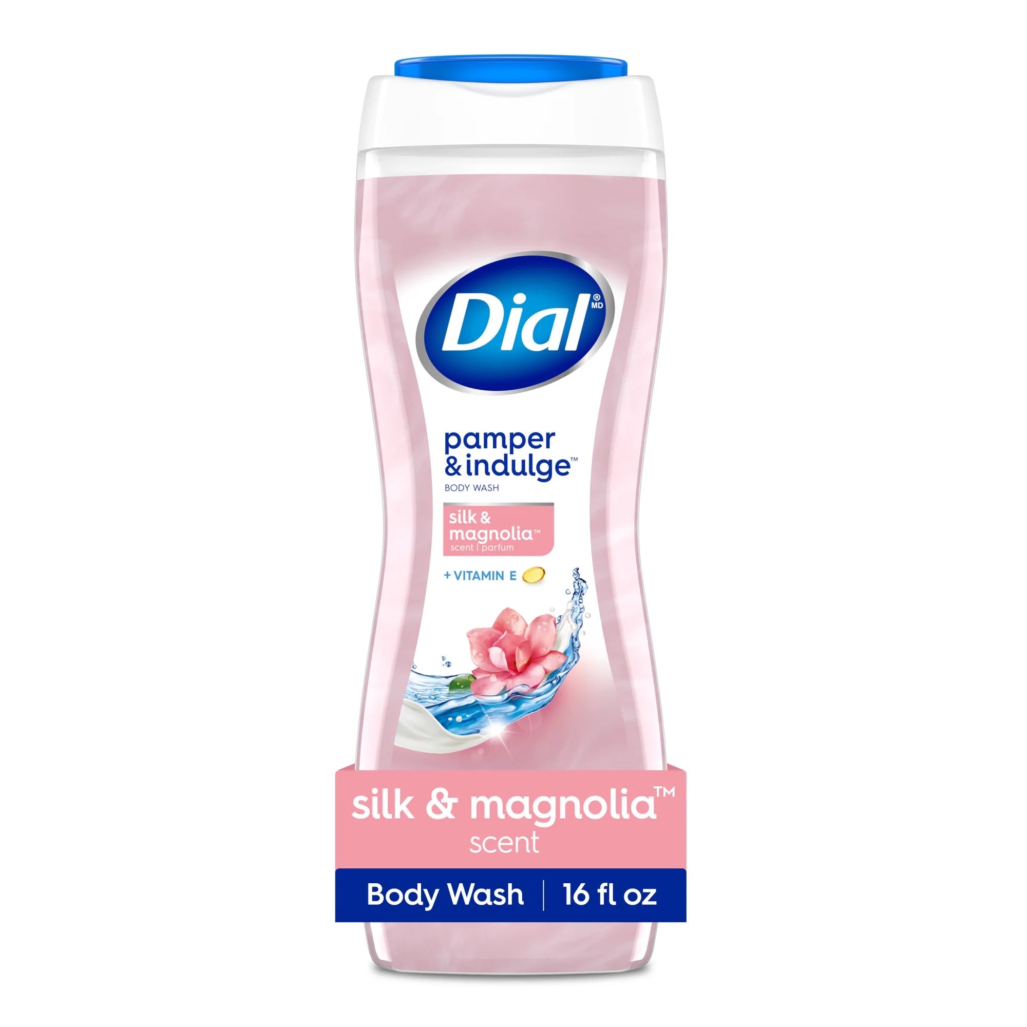 Dial Pamper & Indulge Body Wash, Silk & Magnolia, Gentle on All Skin Types, 16 fl oz