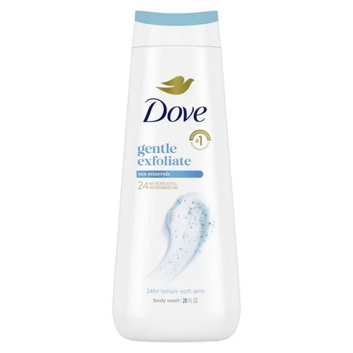 Dove Gentle Exfoliate Body Wash - Sea Minerals 24hr Lotion-Soft Skin - 20 fl oz