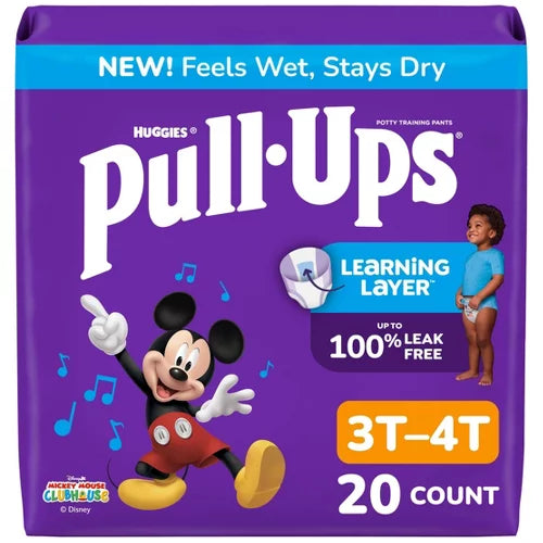 Pull-Ups Girls' Learning Designs Training Pants - Size 3T-4T - 20ct: Paraben-Free, Sulfate-Free, Non-Toxic, Hypoallergenic