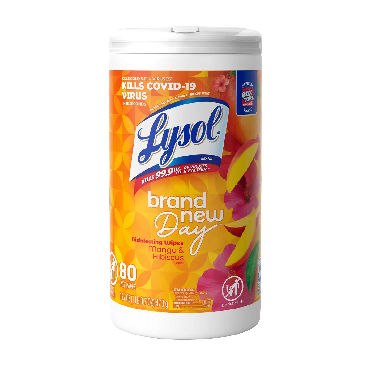 Lysol Brand New Day Disinfecting Wipes - 80ct: Multipurpose, Multi-Surface, Passion Fruit, Hibiscus