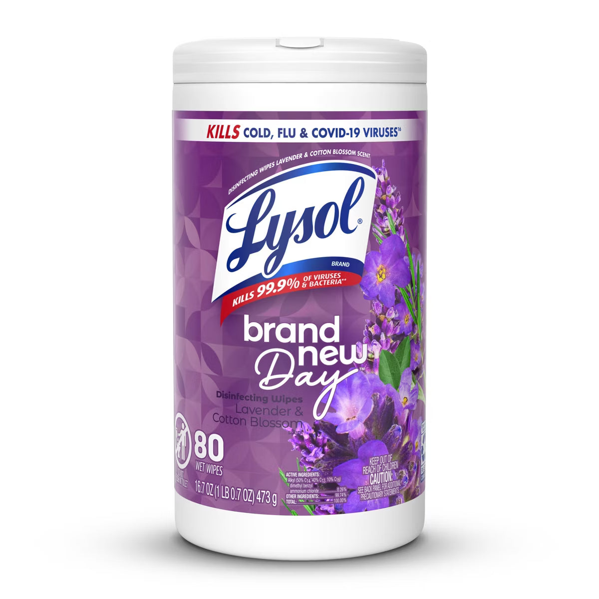 Lysol Lavender Disinfecting Wipe - 80ct: Multi-Surface Application, Aluminum-Free