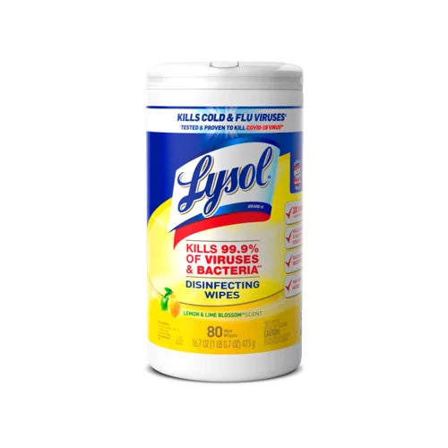Lysol Lemon and Lime Blossom Disinfecting Wipes - 80ct: Multi-Surface Cleaning Power, Health Fact - Aluminum-Free