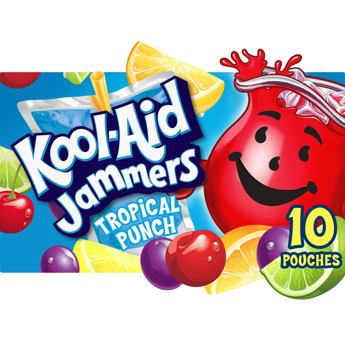 Kool-Aid Jammers Tropical Punch Juice Boxes - 10pk/6 fl oz Pouches